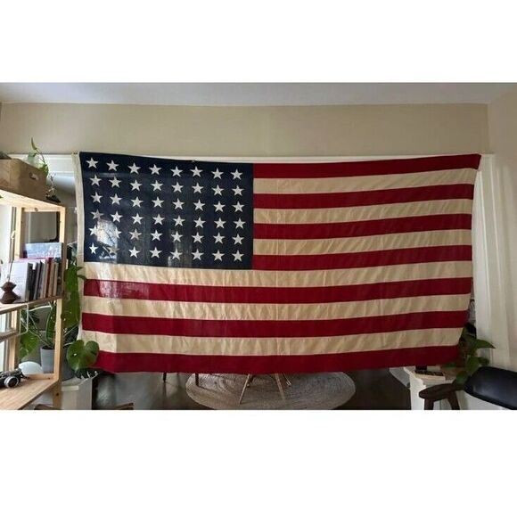 Antique‎ American Flag 48 Star (9 ft wide) - Picture 1 of 4